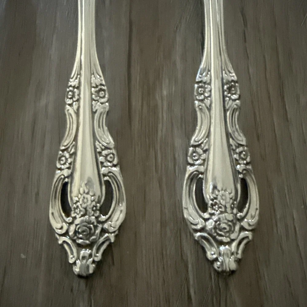 6 Oneida Community Silverplate Silver Artistry Oval Soup Place Spoon 1965‎